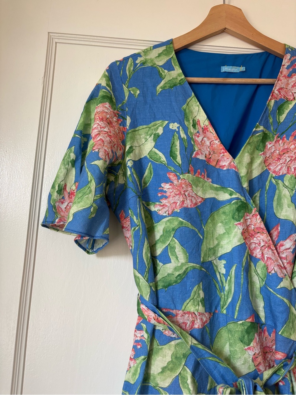 J. McLaughlin Audette Wrap Linen Blend Maxi Dress - Picture 3 of 6